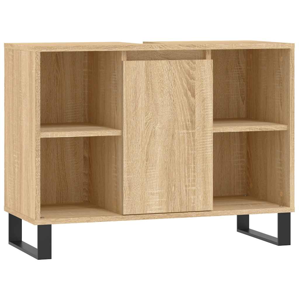 Baderomsskap Høyglans Hvit 80X33X60 Cm Konstruert Tre