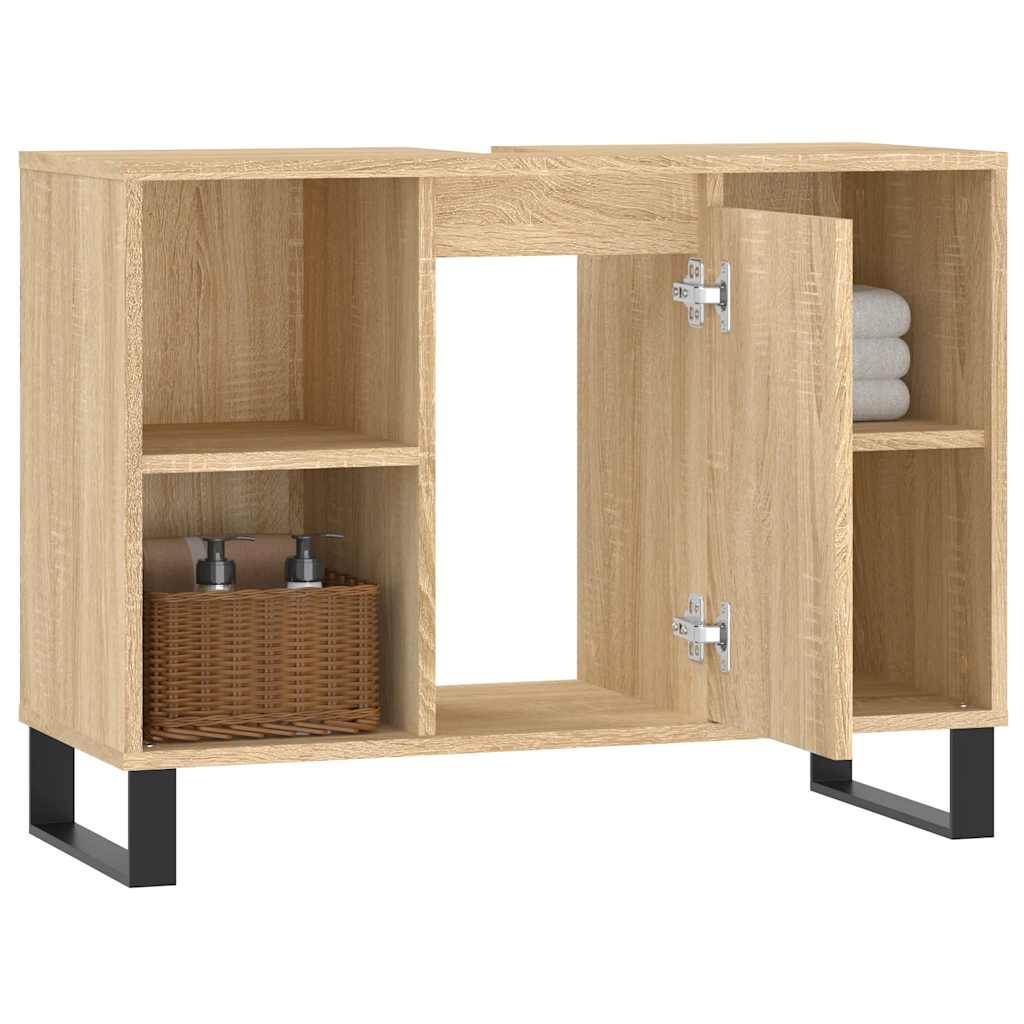 Baderomsskap Høyglans Hvit 80X33X60 Cm Konstruert Tre