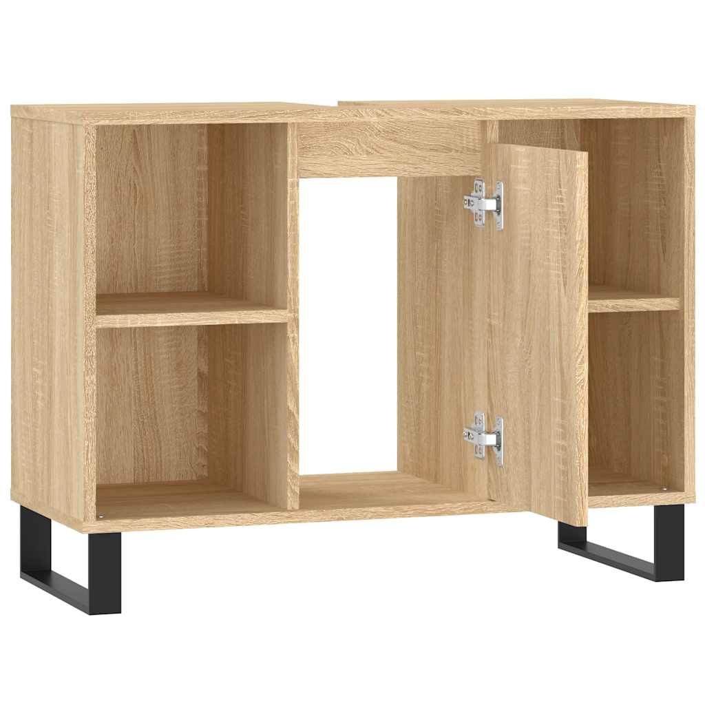 Baderomsskap Høyglans Hvit 80X33X60 Cm Konstruert Tre