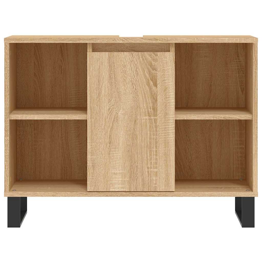 Baderomsskap Høyglans Hvit 80X33X60 Cm Konstruert Tre