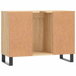 Baderomsskap Høyglans Hvit 80X33X60 Cm Konstruert Tre