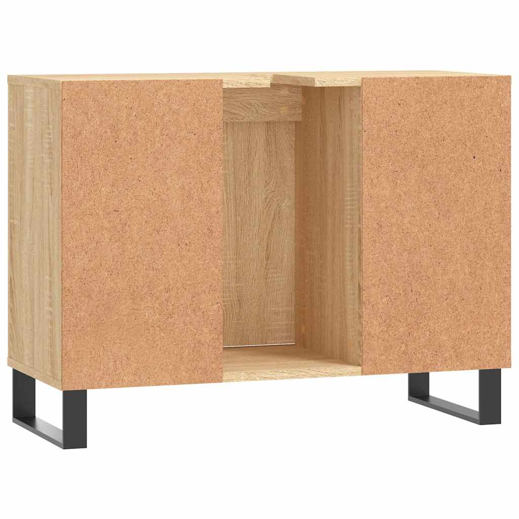 Baderomsskap Høyglans Hvit 80X33X60 Cm Konstruert Tre