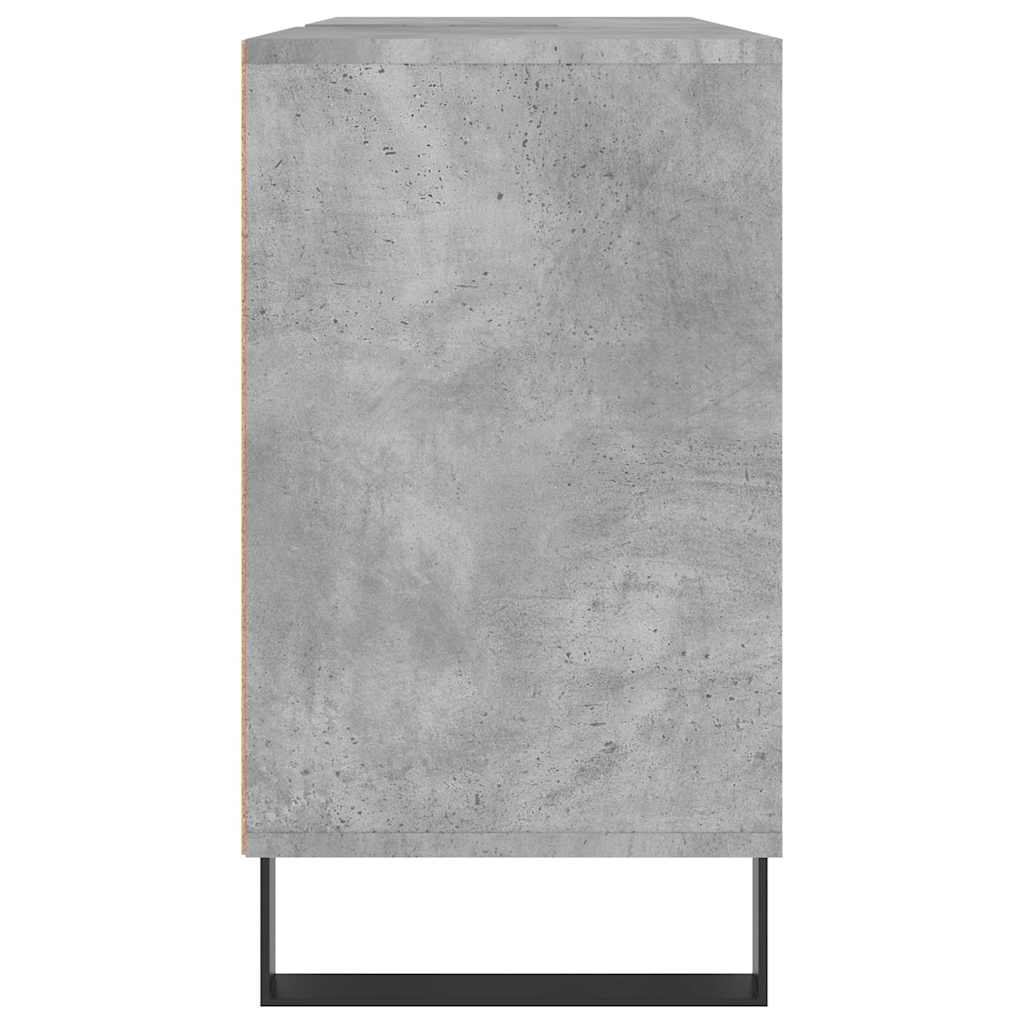 Baderomsskap Betonggrå 80X33X60 Cm Konstruert Tre