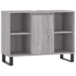 Baderomsskap Grå Eik 80X33X60 Cm Konstruert Tre