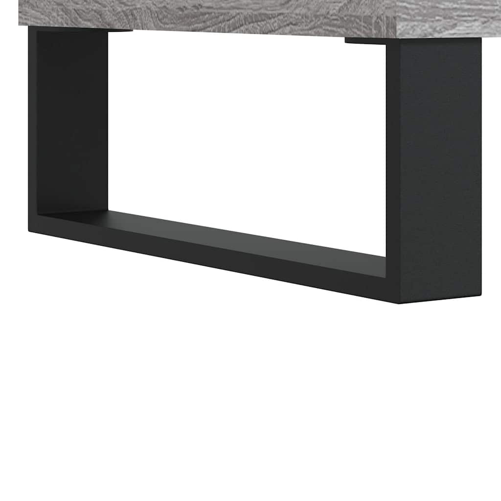 Baderomsskap Grå Eik 80X33X60 Cm Konstruert Tre
