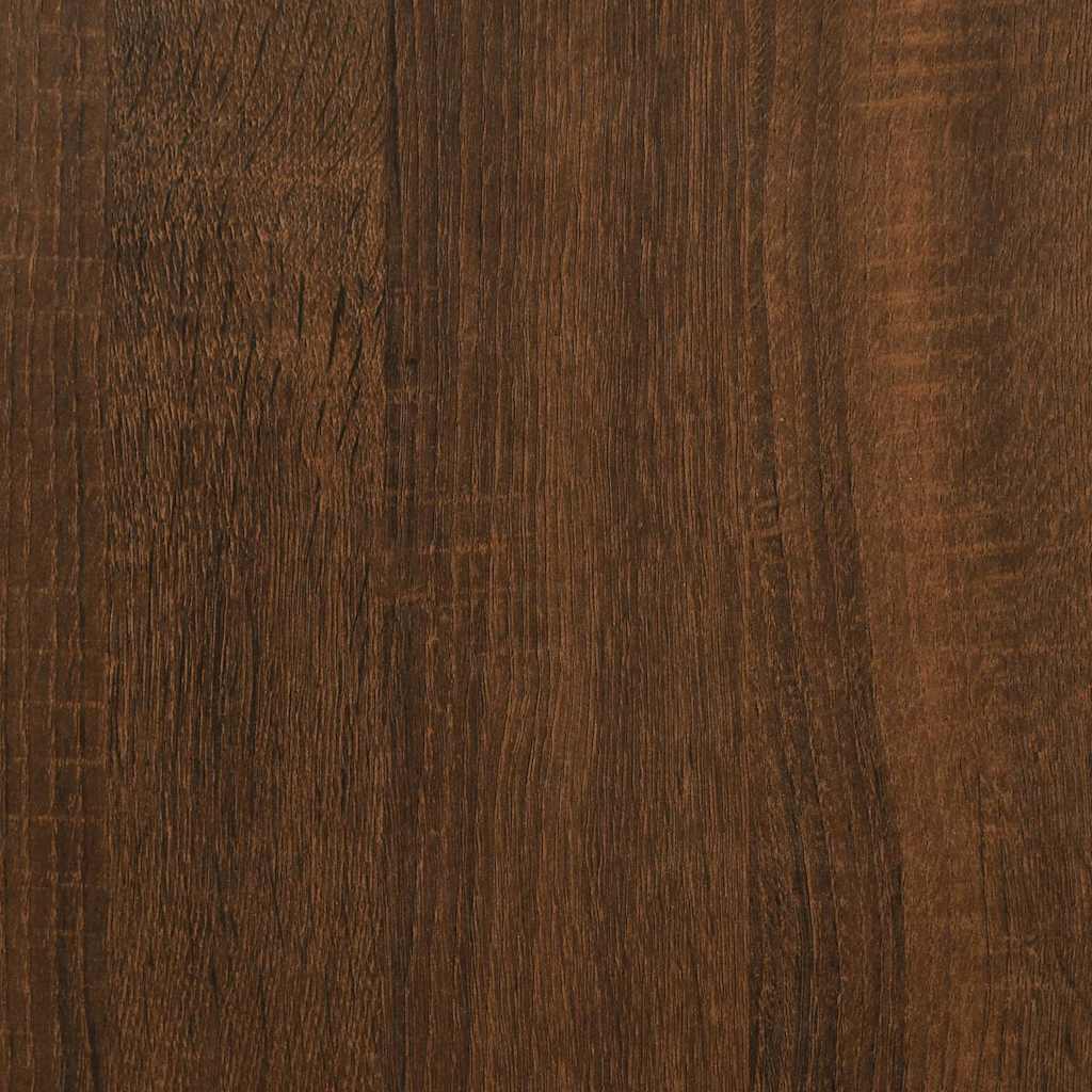 Baderomsskap Brun Eik 80X33X60 Cm Konstruert Tre