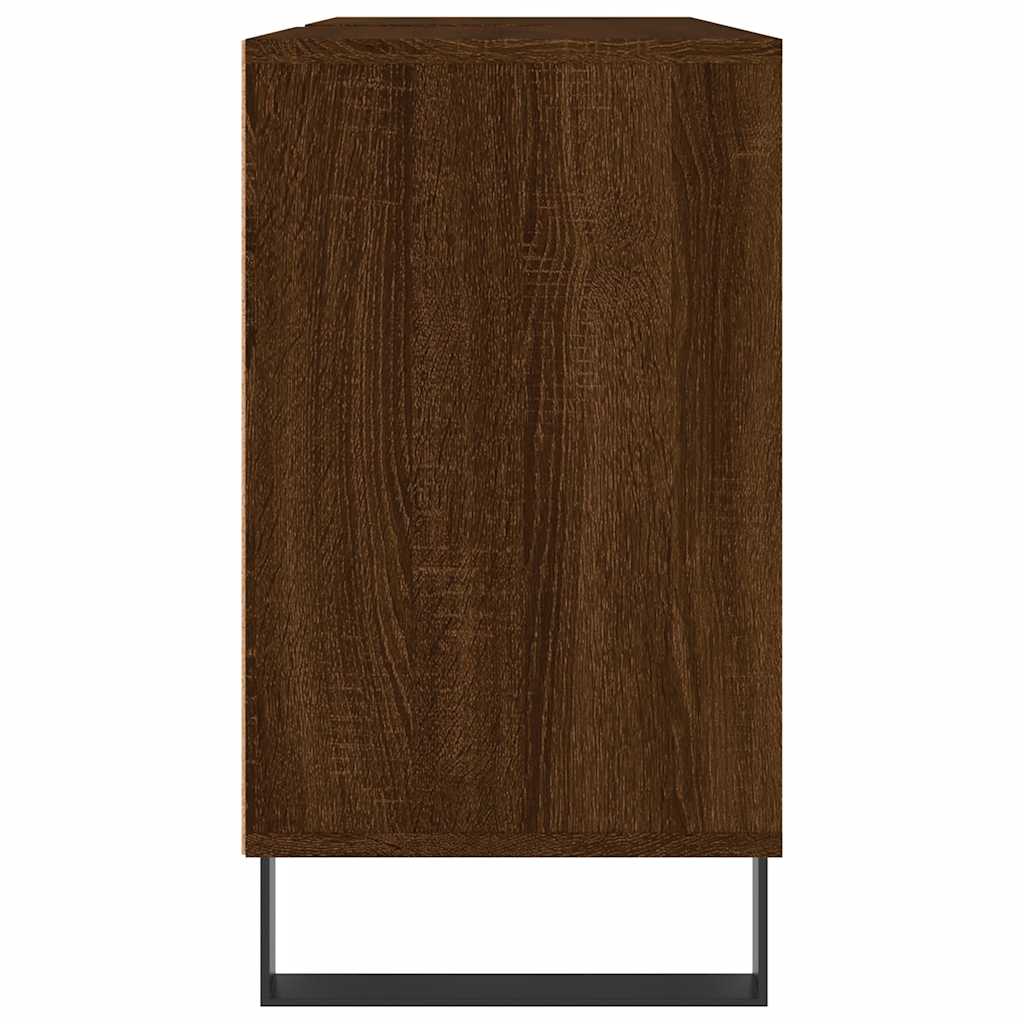 Baderomsskap Brun Eik 80X33X60 Cm Konstruert Tre