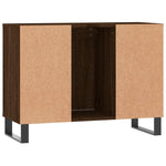 Baderomsskap Brun Eik 80X33X60 Cm Konstruert Tre