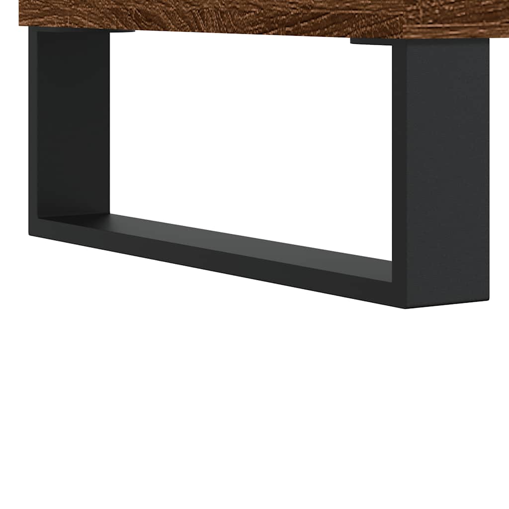 Baderomsskap Brun Eik 80X33X60 Cm Konstruert Tre