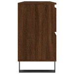 Baderomsskap Brun Eik 80X33X60 Cm Konstruert Tre
