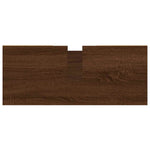 Baderomsskap Brun Eik 80X33X60 Cm Konstruert Tre