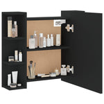 Speilskap Med Led Svart 70X16,5X60 Cm