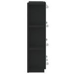 Speilskap Med Led Svart 70X16,5X60 Cm
