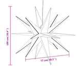 Julelys Med Led 3 Stk Sammenleggbar Hvit 100 Cm