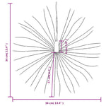 Julestjernelys 140 Led 8 Stk Flerfarget 17 Cm