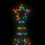 Led Juletre Med Spikes 220 Led Fargerike 180 Cm
