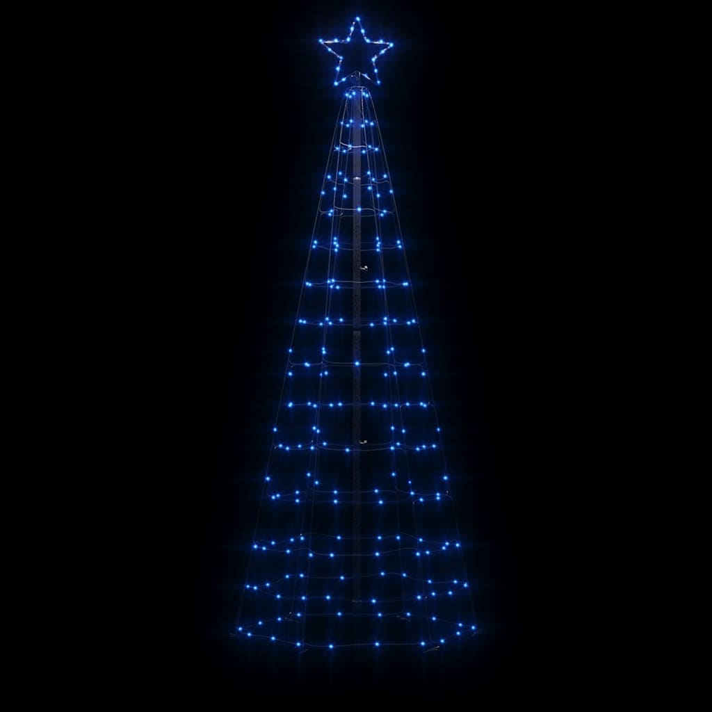 Led Juletre Med Spikes 220 Leds Blå 180 Cm