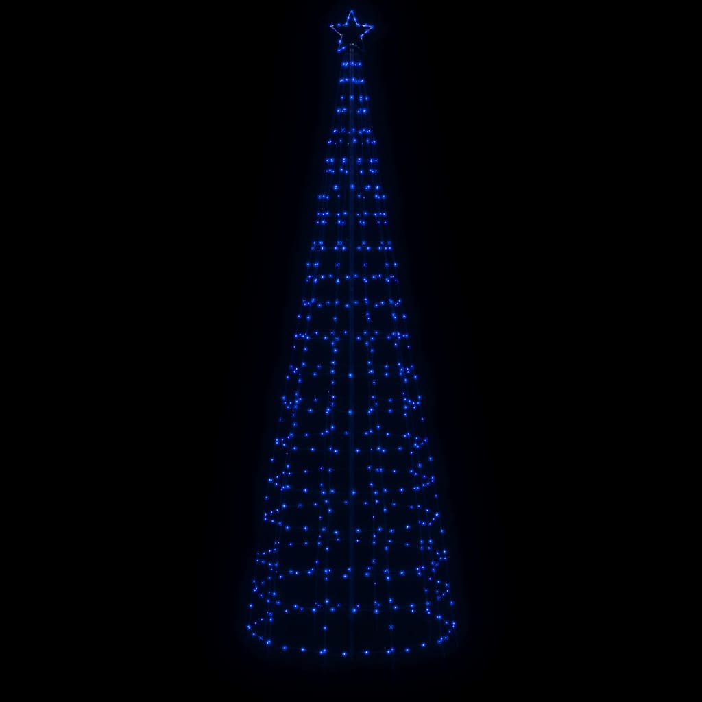 Led Juletre Med Spikes 570 Leds Blå 300 Cm