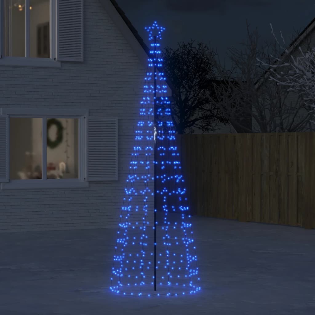 Led Juletre Med Spikes 570 Leds Blå 300 Cm