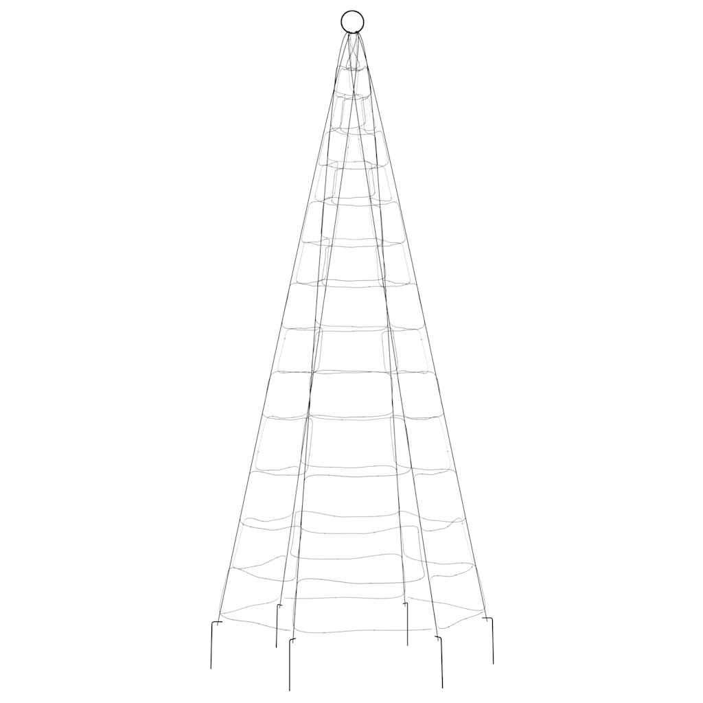Led Juletre På Flaggstang 200 Leds Fargerike 180 Cm