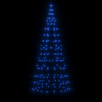 Led Juletre På Flaggstang 200 Leds Blå 180 Cm