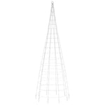 Led Juletre På Flaggstang 550 Leds Varm Hvit 300 Cm