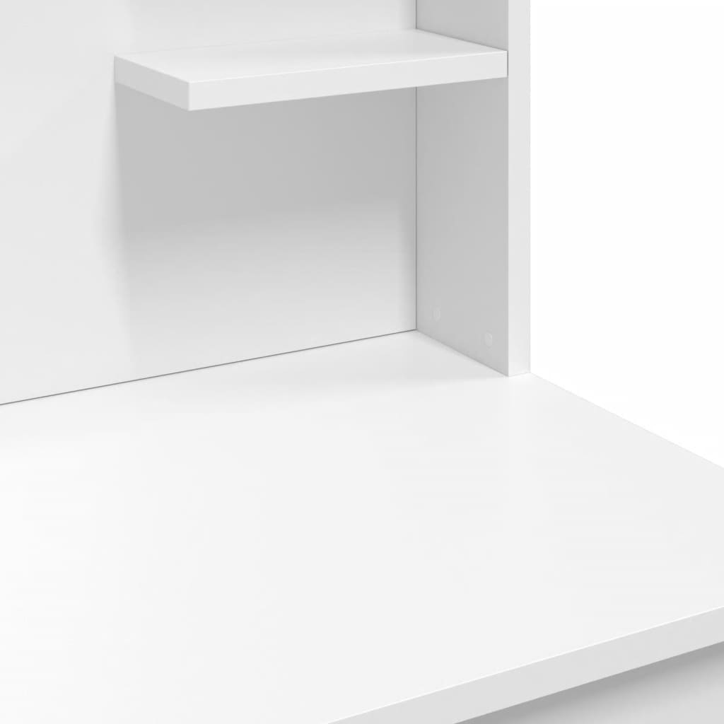 Sminkebord Med Led Hvit 96X40X142 Cm