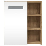 Baderomsspeilskap Med Led-Lys Eik 45X13X52 Cm