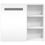 Baderomsspeilskap Med Led-Lys Hvit 60X13X52 Cm