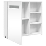 Baderomsspeilskap Med Led-Lys Hvit 60X13X52 Cm