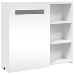 Baderomsspeilskap Med Led-Lys Hvit 60X13X52 Cm