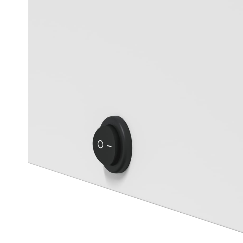 Baderomsspeilskap Med Led-Lys Hvit 60X13X52 Cm
