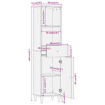 Baderomsskap 38X33X160 Cm Heltre Mango