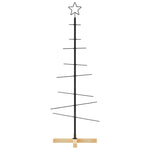 Juletre Til Dekorasjon Med Trebunn Metall Svart 120 Cm