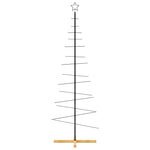 Juletre Til Dekorasjon Med Trebunn Metall Svart 180 Cm