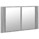 Led-Speilskap Grå Sonoma 80X12X45 Cm Akryl