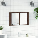 Led-Speilskap Brun Eik 80X12X45 Cm Akryl