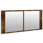 Led-Speilskap Til Baderom Røkt Eik 100X12X45 Cm