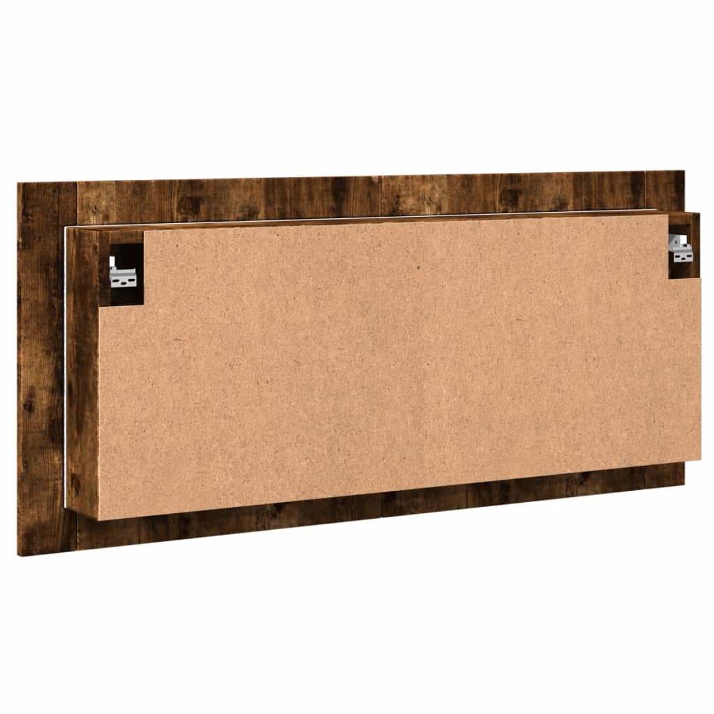 Led-Speilskap Til Baderom Røkt Eik 100X12X45 Cm