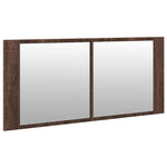 Led-Speilskap For Baderom Brun Eik 100X12X45 Cm