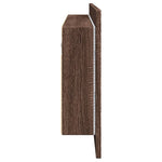 Led-Speilskap For Baderom Brun Eik 100X12X45 Cm