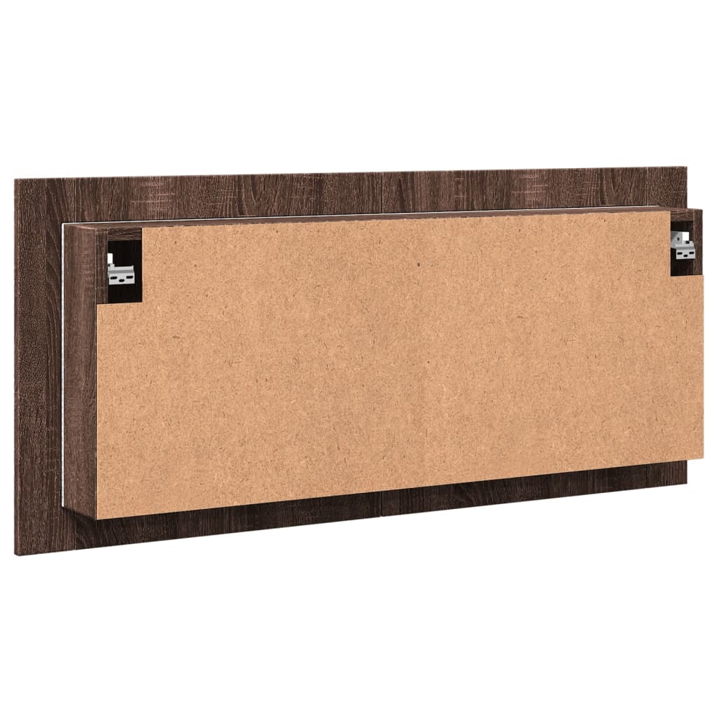 Led-Speilskap For Baderom Brun Eik 100X12X45 Cm