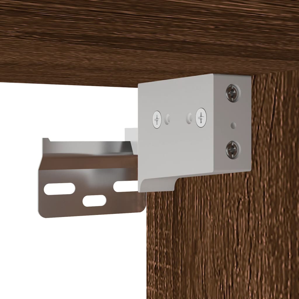 Led-Speilskap For Baderom Brun Eik 100X12X45 Cm
