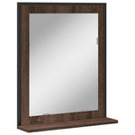 Baderomsspeil Med Hylle Brun 50X12X60 Cm Konstruert Tre