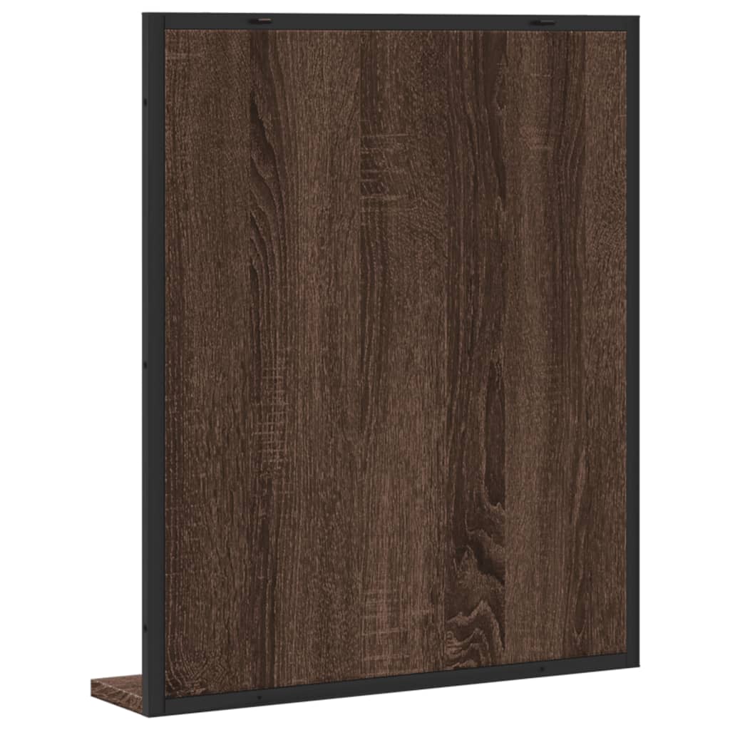 Baderomsspeil Med Hylle Brun 50X12X60 Cm Konstruert Tre