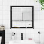 Baderomsspeil Svart 60X16X60 Cm Konstruert Tre