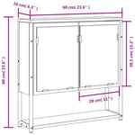 Baderomsspeil Svart 60X16X60 Cm Konstruert Tre