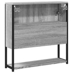 Baderomsskap Med Speil Grå Sonoma 60X16X60 Cm Konstruert Tre