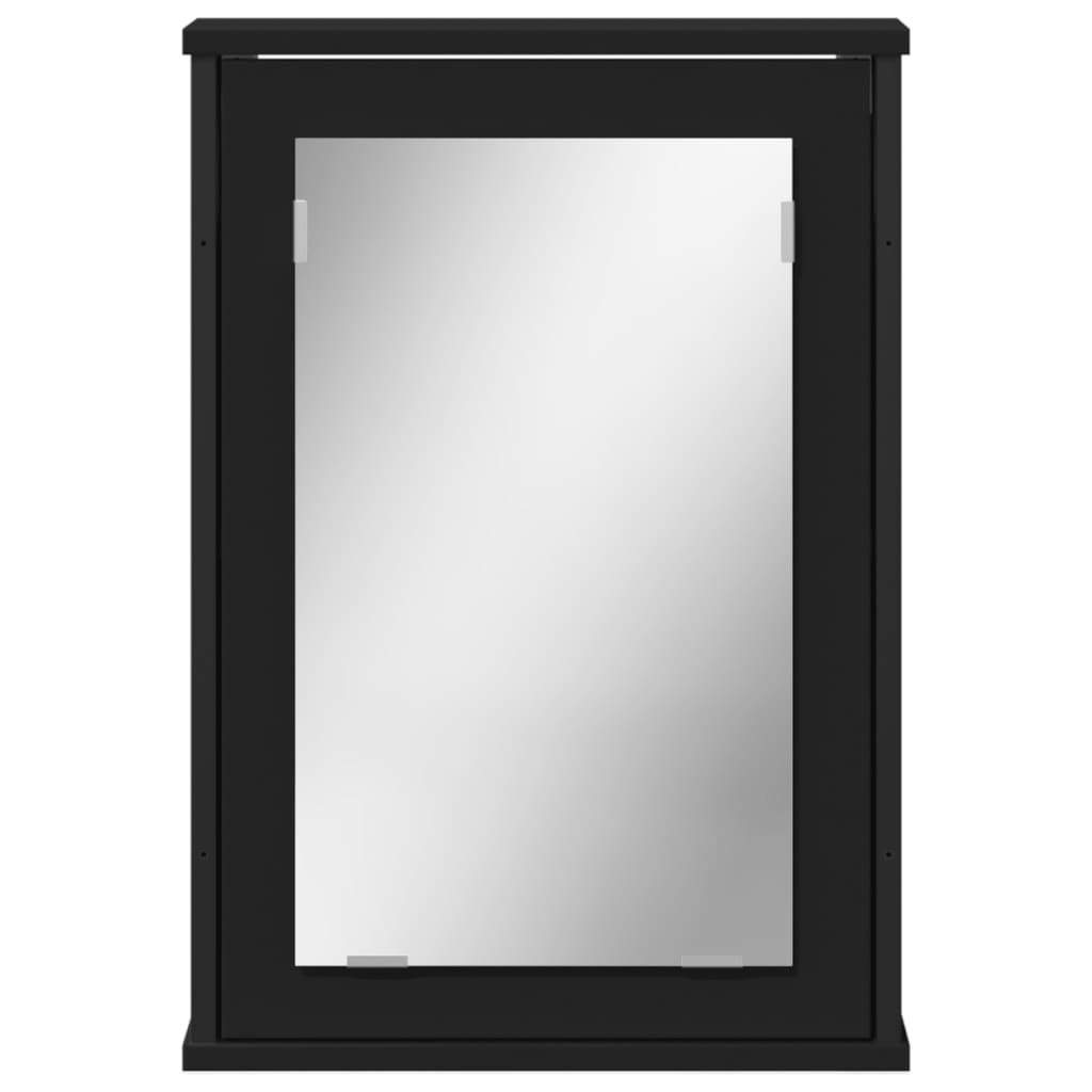 Speilskap Til Baderom Svart 42X12X60 Cm Sponplate