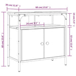 Servantskap Røkt Eik 60X30X60 Cm Konstruert Tre